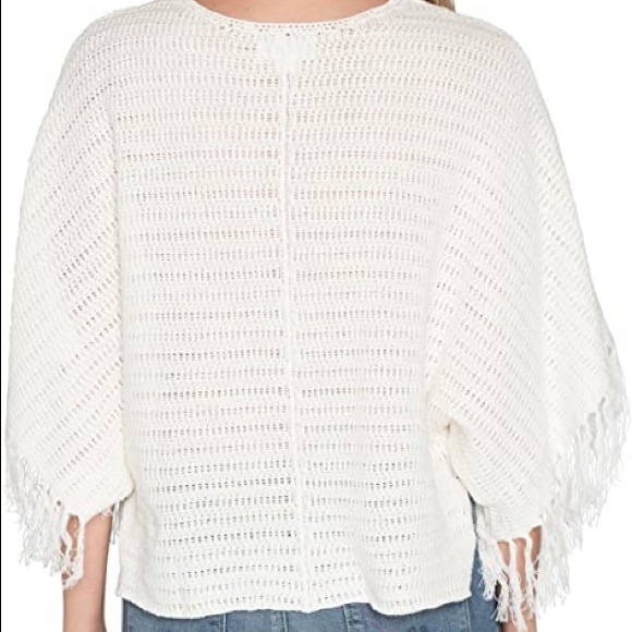 Velvet by Graham & Spencer Boho Fringe Crochet Cropped Sweater - Picture 4 of 11